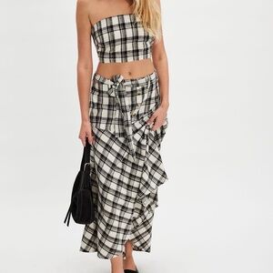 Free People after you set black plaid